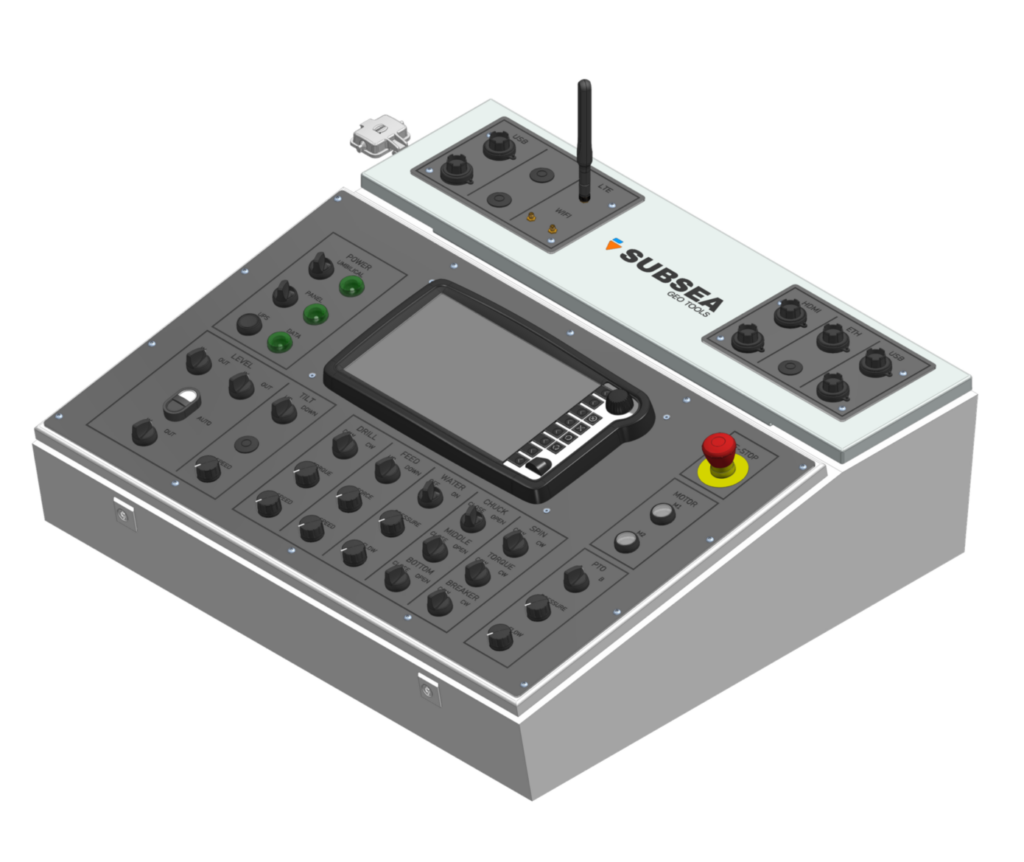 Subsea Geo Tools Explorer deck control panel for remote drilling monitoring.