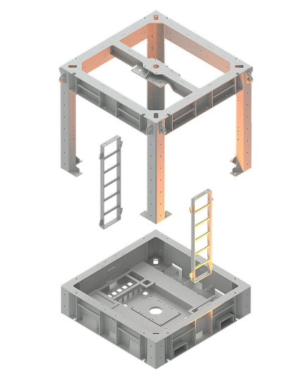 Modular subframe design of Pioneer CPT300 for offshore vessel deployment.