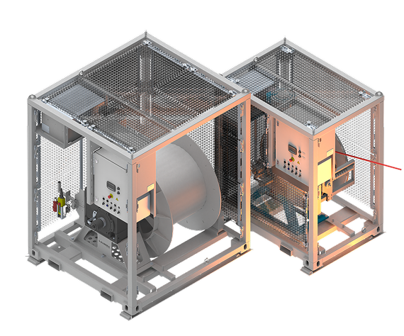 Dual electric constant tension winch system for offshore subsea deployment.